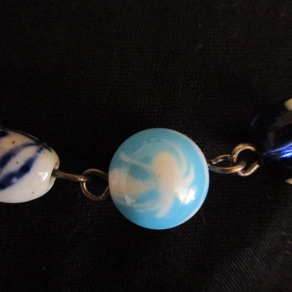 Vintage ITALIAN VENETIAN Millefiori Glass Wedding Cake Beads, Necklace 17" - Picture 12 of 14